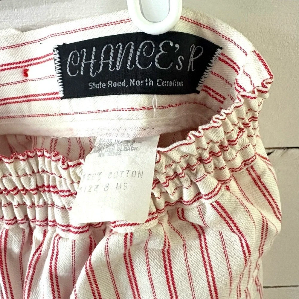 Vintage striped A-Line Midi Skirt